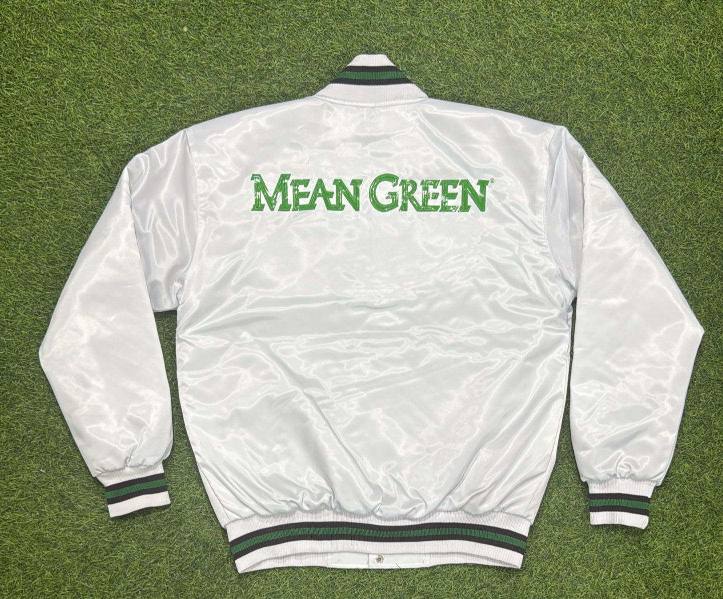 White UNT Satin Jacket