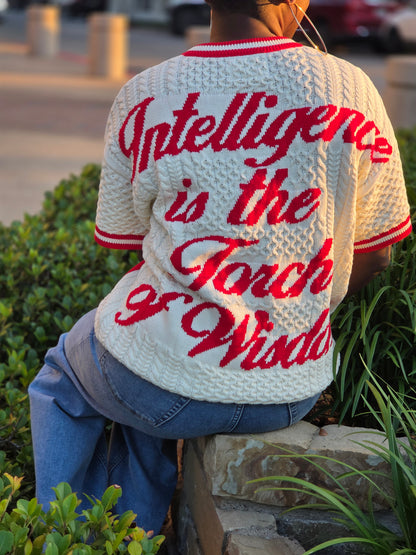 Delta Knit Short Sleeve Sweater