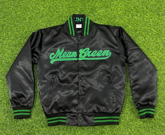 Black Mean Green Satin Jacket