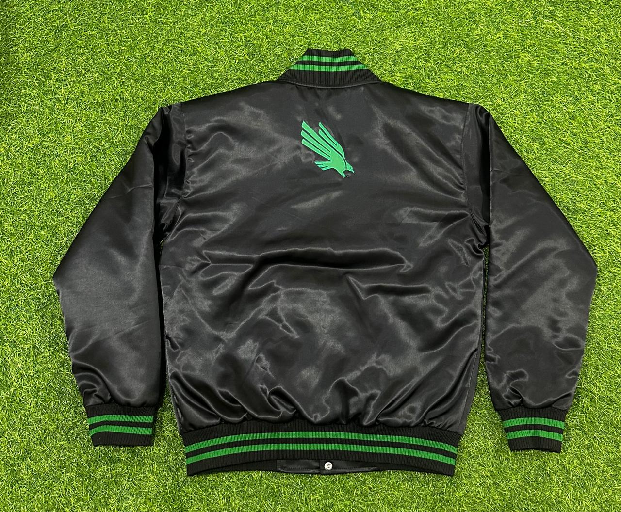 Black Mean Green Satin Jacket